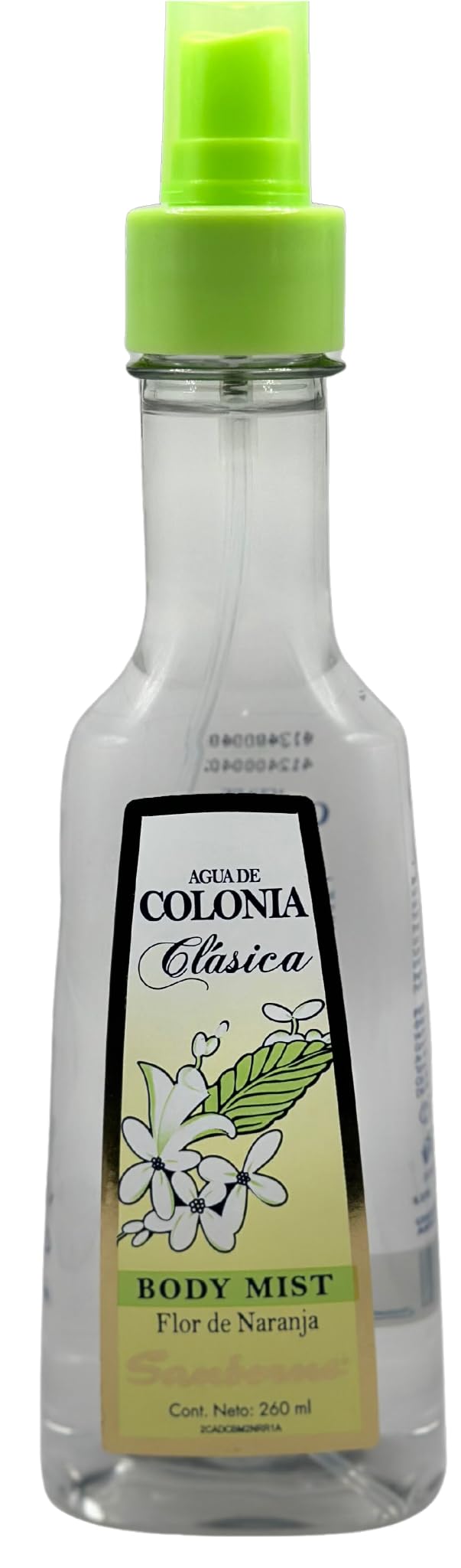 2 X Sanborns Agua De Colonia Clasica Flor De Naranja Body Mist Spray 260ml Ea Plastic Bottle Beauty & Personal Care Sanborns