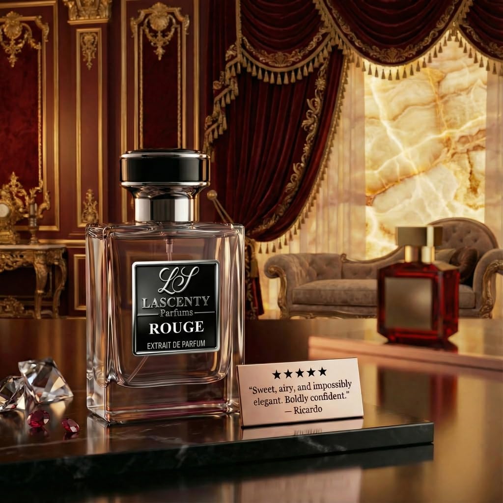 LaScenty ROUGE Inspired by B.accarat R.ouge 54O, Amber Woody Saffron Perfume and Cologne for Men and Women, Long Lasting Intense Fragrance with Strong Beauty & Personal Care LaScenty
