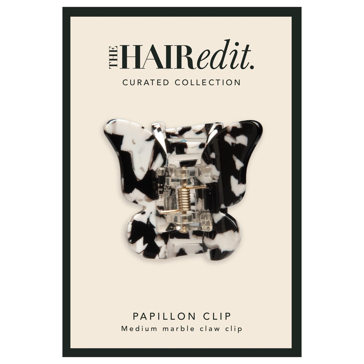 The Hair Edit Black & White Marble Papillon Claw Clip Beauty & Personal Care The Hair Edit