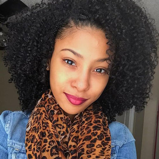 ZigZag Hair Afro Kinky Curly Clip In Human Hair Extensions Brazilian Virgin African American 4B 4C Natural Clip Ins For Black Women (10inch, 3B 3C) Beauty & Personal Care zigzag hair