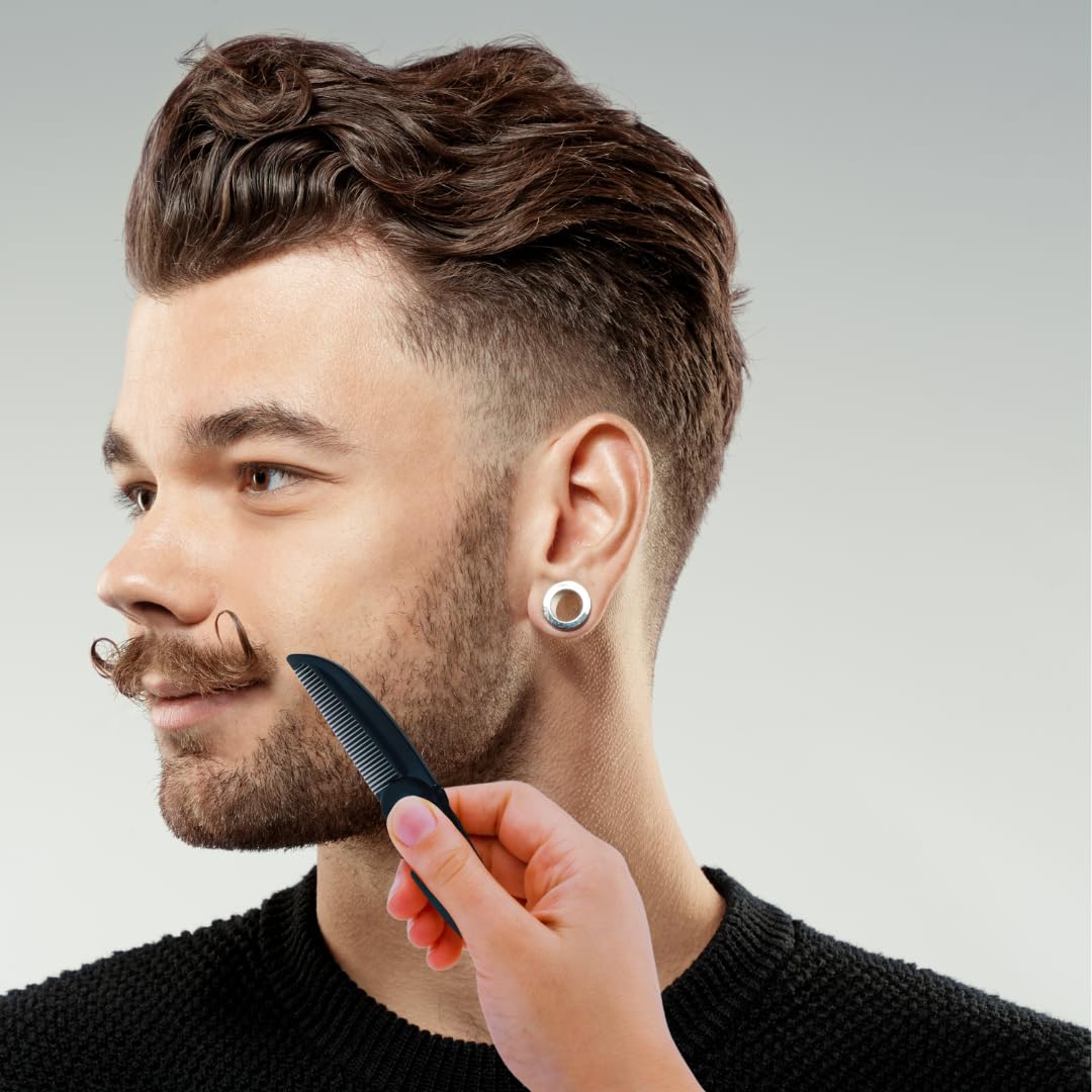 GENTS Folding Pocket Comb for Men - Travel Beard Mustache Hair Grooming Keychain Accessory Handmade Beauty & Personal Care G.B.S