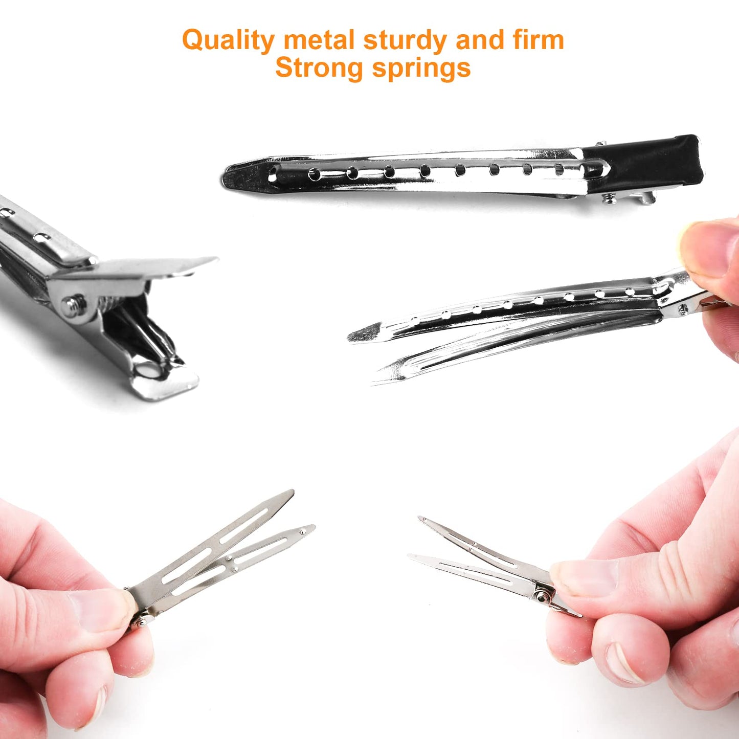 65Pcs Duck Billed Hair Clips for Styling Sectioning, Metal Silver Alligator Hair Clips for Women, 3 Sizes Long Hair Clip for Roller, Pin Curl Loc Beauty & Personal Care PHSZZ