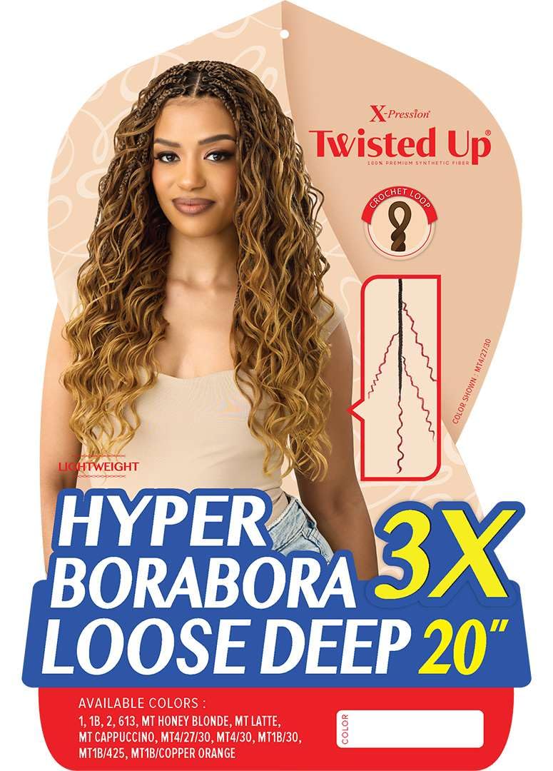 Outre X-Pression Twisted Up - Hyper Borabora Loose Deep 20" 3X (MT1B/COPPER ORANGE)