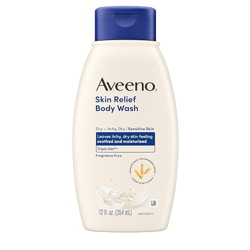 Aveeno Skin Relief Fragrance-Free Body Wash with Triple Oat Formula, Gentle Daily Cleanser for Sensitive Skin Leaves Itchy, Dry Skin Feeling & Soothed Beauty & Personal Care Aveeno