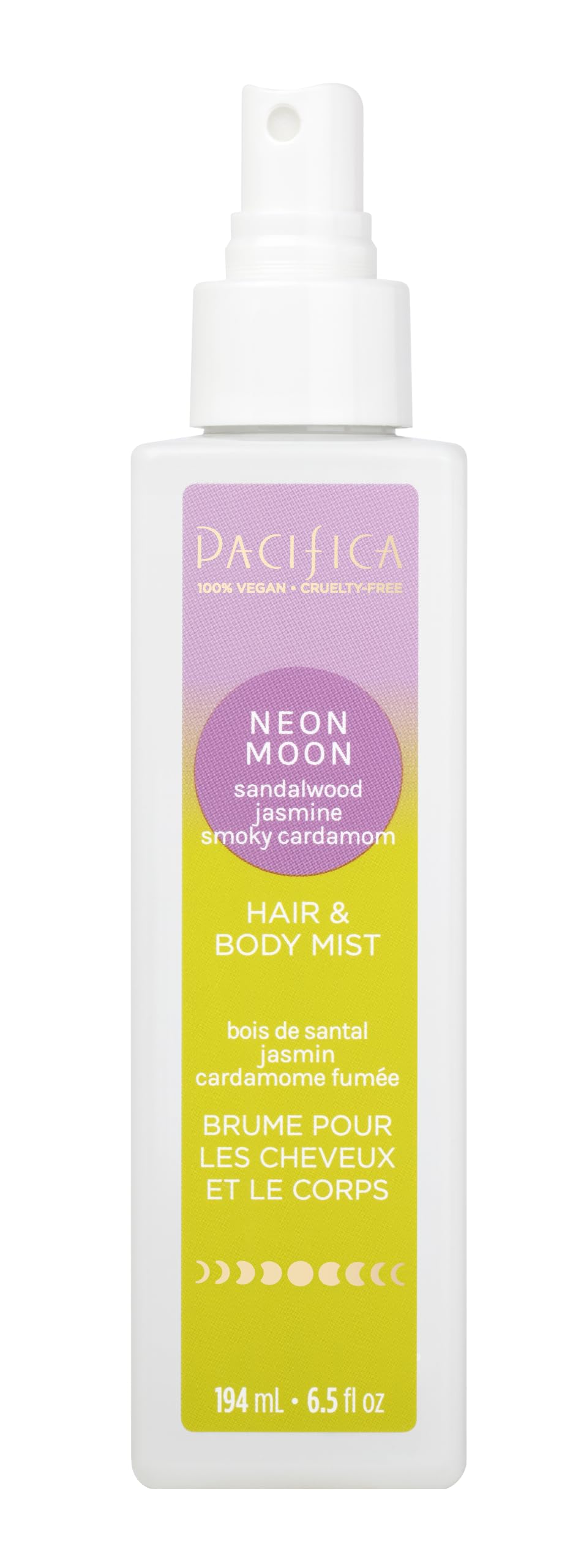 Pacifica Hair & Body Mist - Neon Moon Hair & Body Spray for Women -w/Sandalwood, Jasmine & Spices Perfumes for Women - Hair Perfume - Alcohol-Free Beauty & Personal Care Pacifica