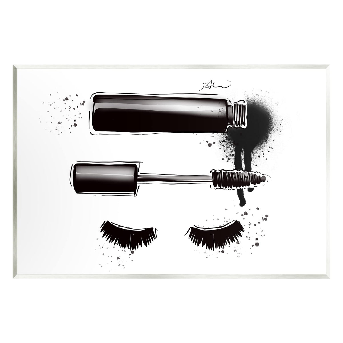 Stupell Industries Glam Mascara Lashes Makeup Wood Wall Art, Design by Alison Petrie Beauty & Personal Care Stupell Industries