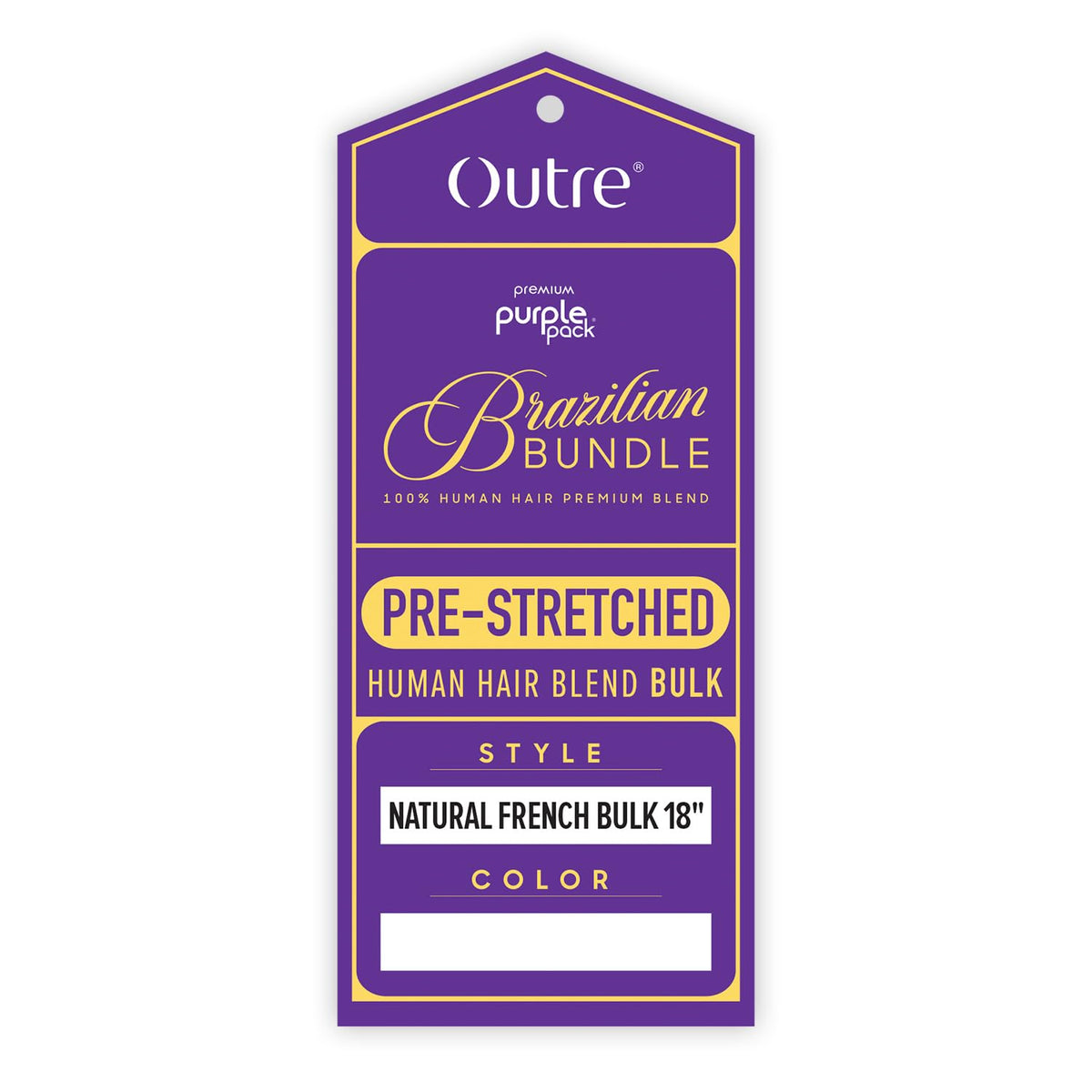 Outre Purple Pack Brazilian - Prestretched Natural French Bulk 18" (BURGUNDY 425)