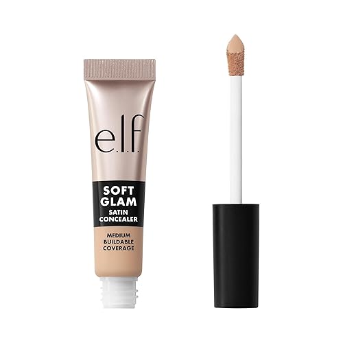 e.l.f. Soft Glam Satin Concealer, Medium Coverage For Blemishes & Under-Eye, Crease-Resistant, Long Lasting, Vegan , 20 Light Cool Beauty & Personal Care e.l.f.