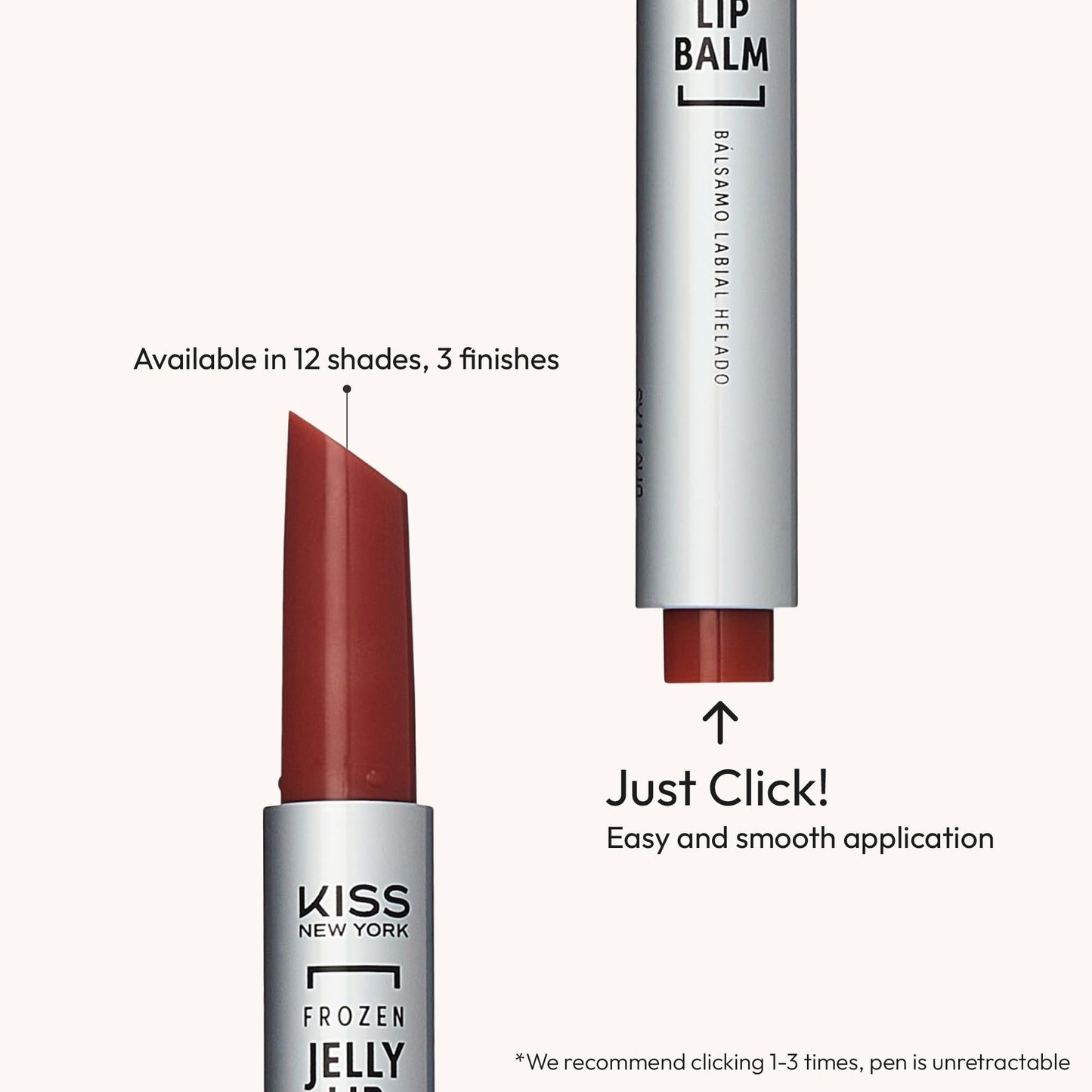 KISS NEW YORK Frozen Jelly Lip Balm Pen, High Shine Lip Gloss for Sheer Tint, Hydrating Melting Lipstick With Hyaluronic Acid, Cooling Effect Beauty and Personal Care Kiss