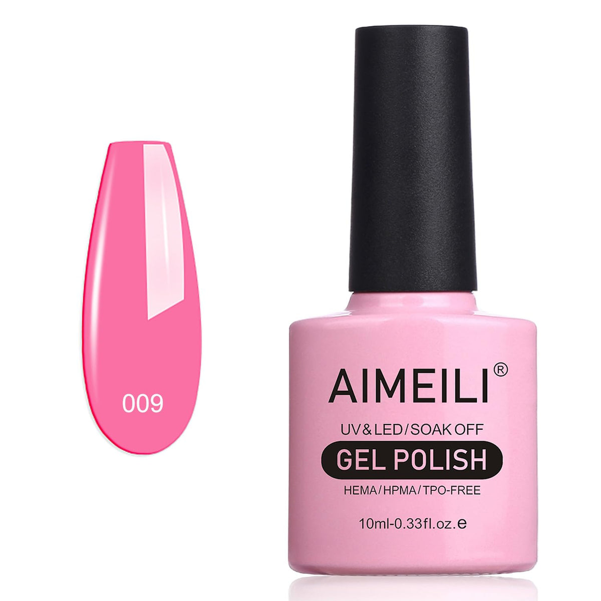 AIMEILI Soak Off U V LED Light Pink Gel Nail Polish - Pertty Pretty in Pink (009) 10ml Beauty & Personal Care AIMEILI