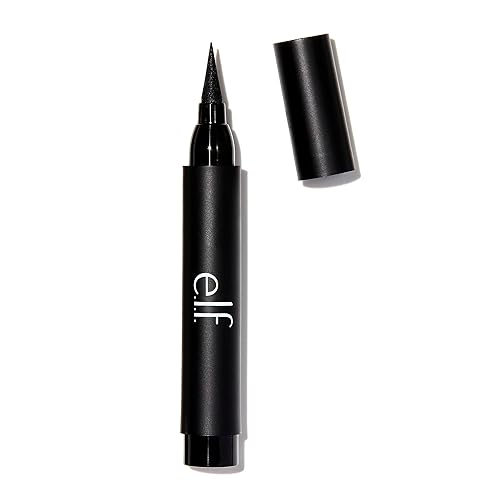 e.l.f. Intense Ink Eyeliner, Enhances The Lash Line With Rich & Long-Lasting Color, Tip For Precise Application, Vegan , Blackest Black Beauty & Personal Care e.l.f.