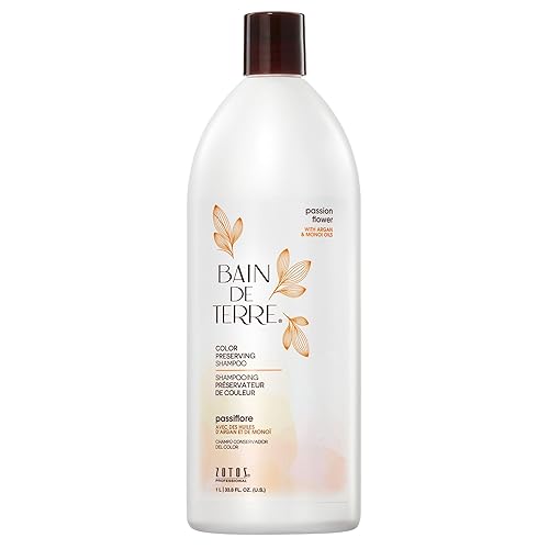 Bain de Terre Passion Flower Color Preserving Shampoo, for Vibrant Color & Protection from Fading, with Argan & Monoi Oils, Paraben-free, Vegan, 33.8 Beauty & Personal Care Bain de Terre