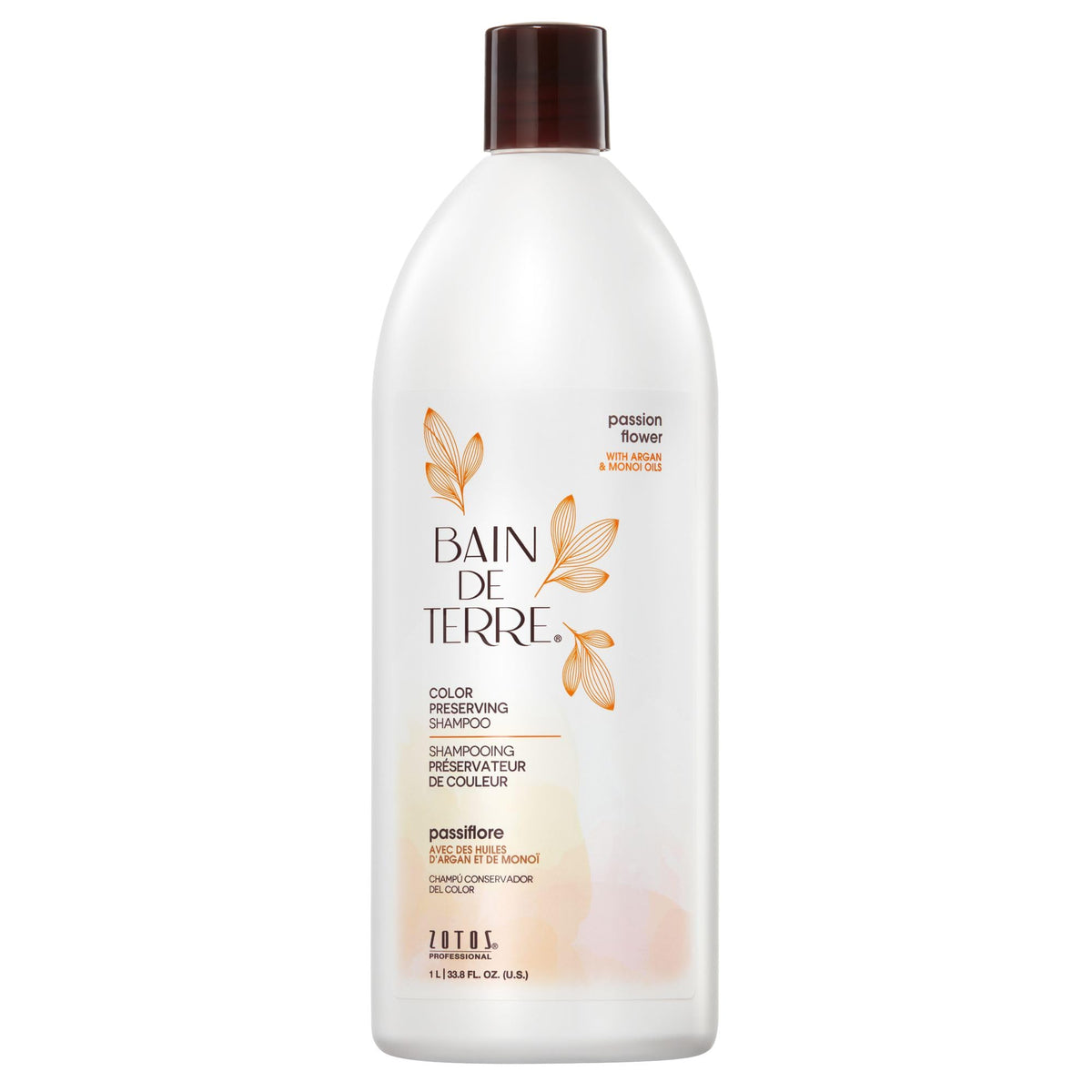 Bain de Terre Passion Flower Color Preserving Shampoo, for Vibrant Color & Protection from Fading, with Argan & Monoi Oils, Paraben-free, Vegan, 33.8 Beauty & Personal Care Bain de Terre