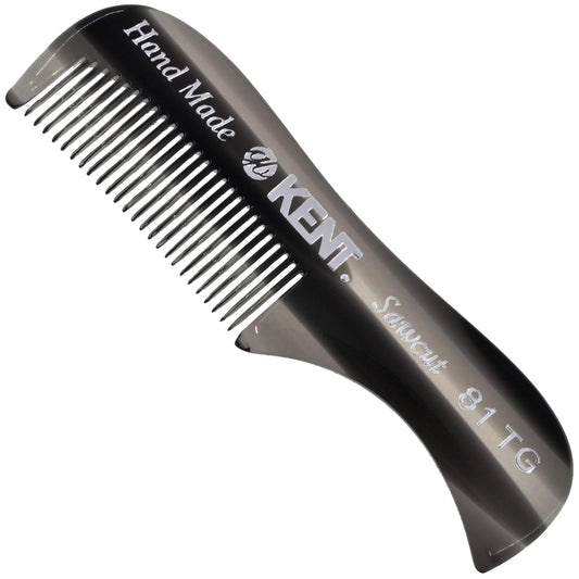 KENT A 81T Graphite X-Small Men's Beard Mustache Pocket Comb, Fine Toothed for Facial Hair Grooming and Styling. Hand-Made of Quality Cellulose Beauty and Personal Care KENT
