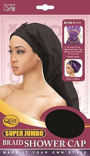 Qfitt Super Jumbo Braid Shower Cap #196 Beauty & Personal Care Qfitt
