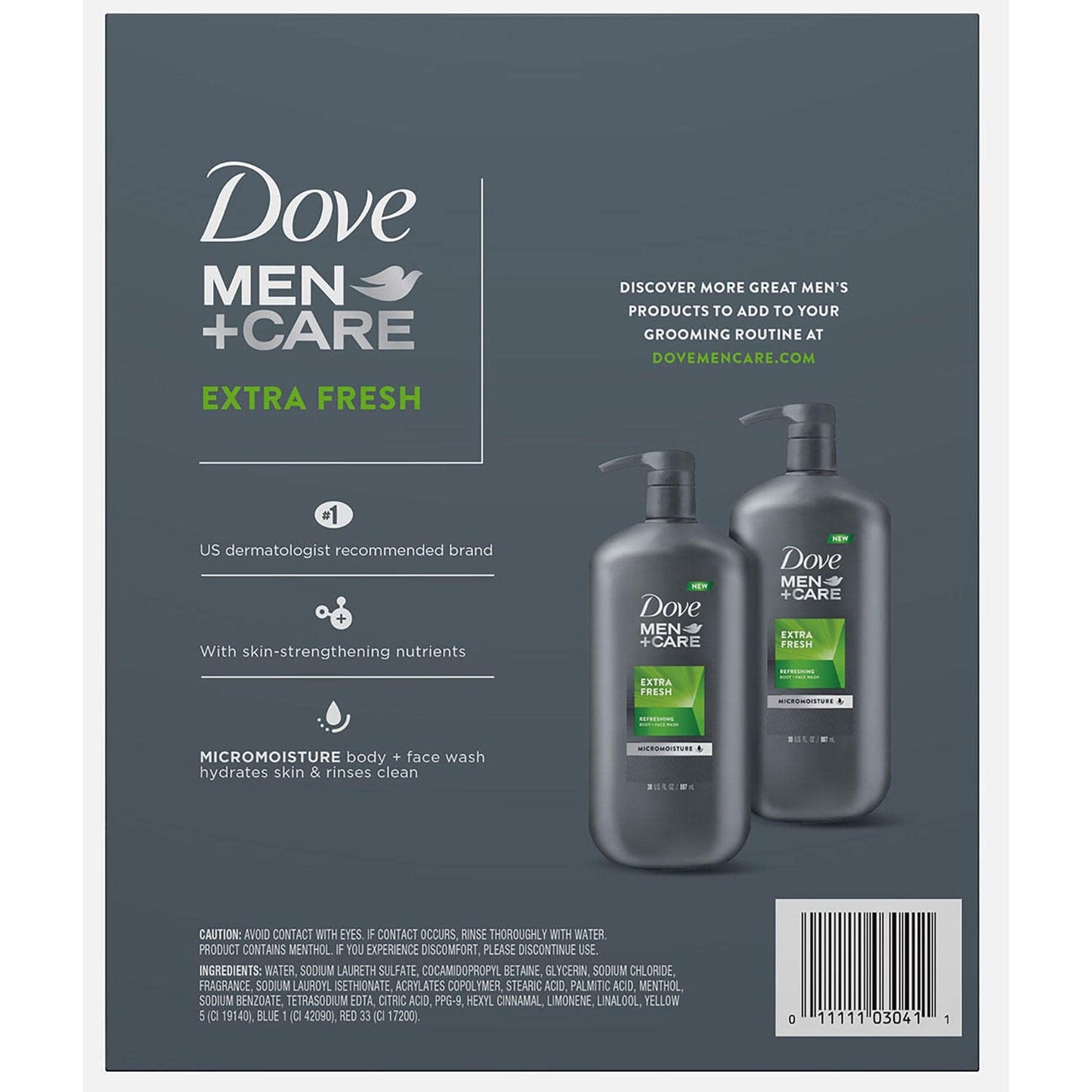 Dove Men+Care Body and Face Wash Extra Fresh, 30 Fluid Ounce (Pack of 2) Beauty & Personal Care Dove