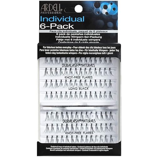Ardell Individual Lashes - Long Black, Knot-Free Natural Lash Clusters Wispy Eyelash Clusters, Lightweight Cluster Eyelash Extensions, 6 Pack Beauty & Personal Care Ardell