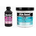 MIA SECRET 4oz Liquid Monomer + 4oz Clear Acrylic Powder Nail Art System Beauty & Personal Care Mia Secret
