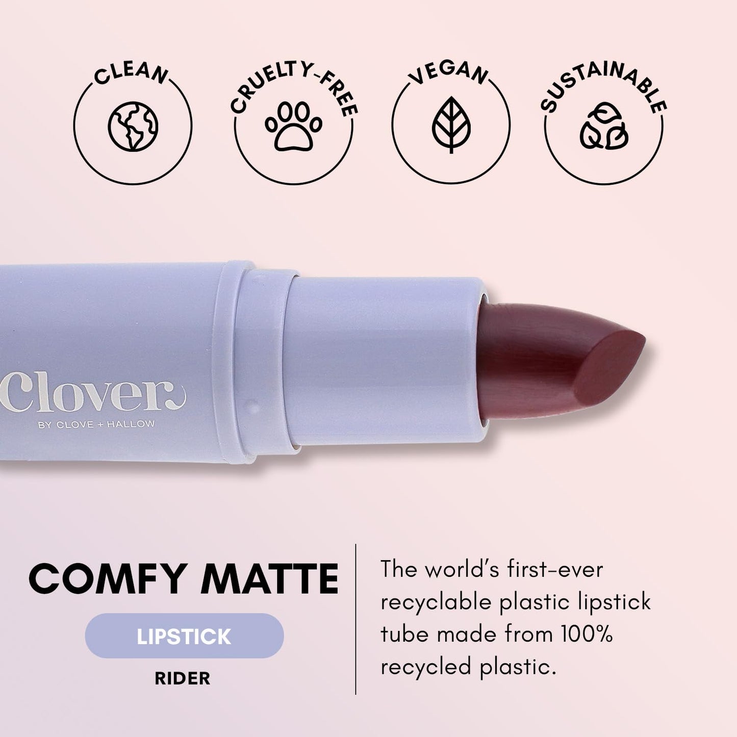 Clover Comfy Matte Lipstick | Non Drying Lipstick, Moisturizing And Lightweight, High Pigmented Lipstick | Cruelty-Free & Vegan Lip Makeup | Shade - Beauty & Personal Care Clover