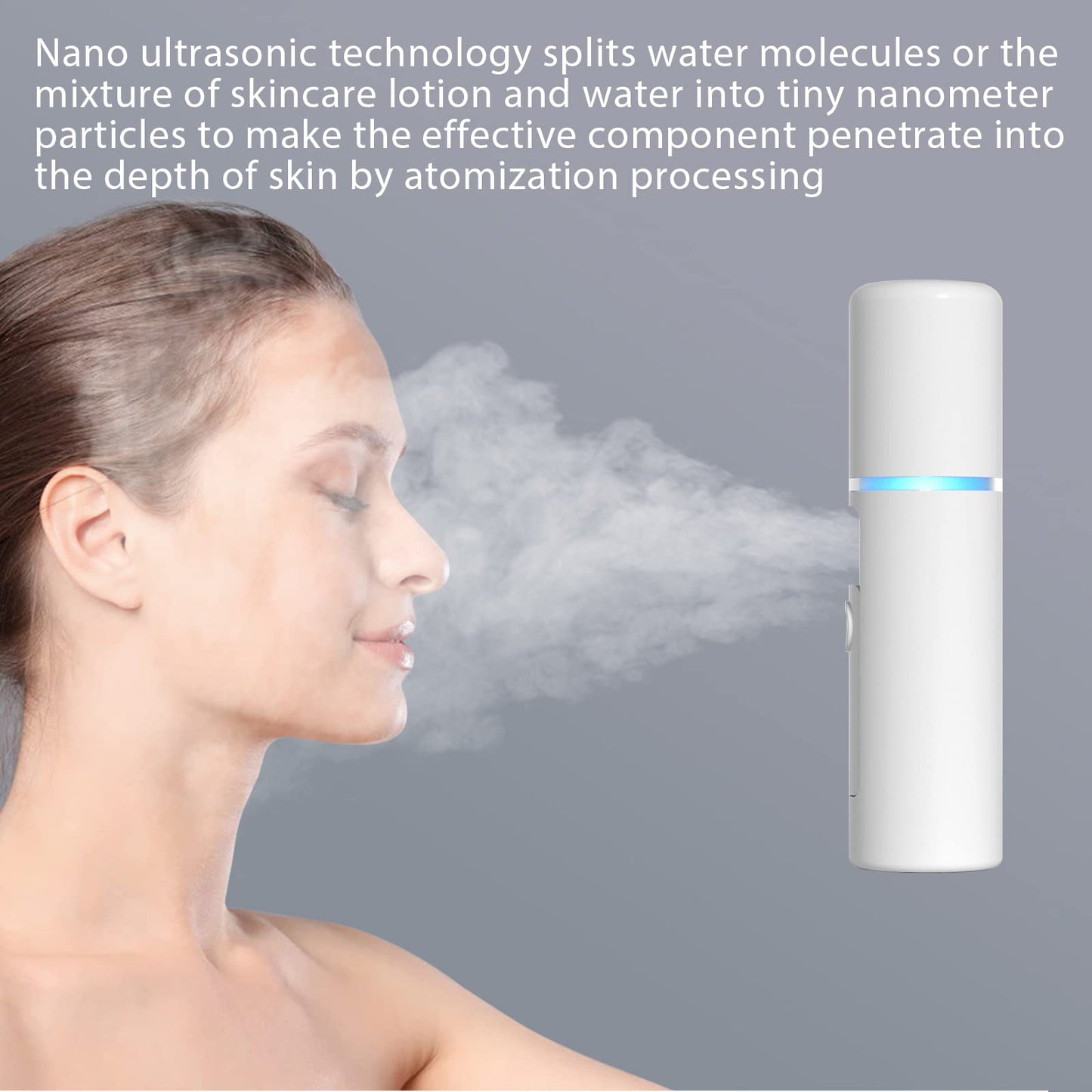 Nano Facial Mister Portable Mini Face Mist Handy Sprayer Automatic Eyelash Extensions Cool Facial Steamer Beauty & Personal Care MINI LOP