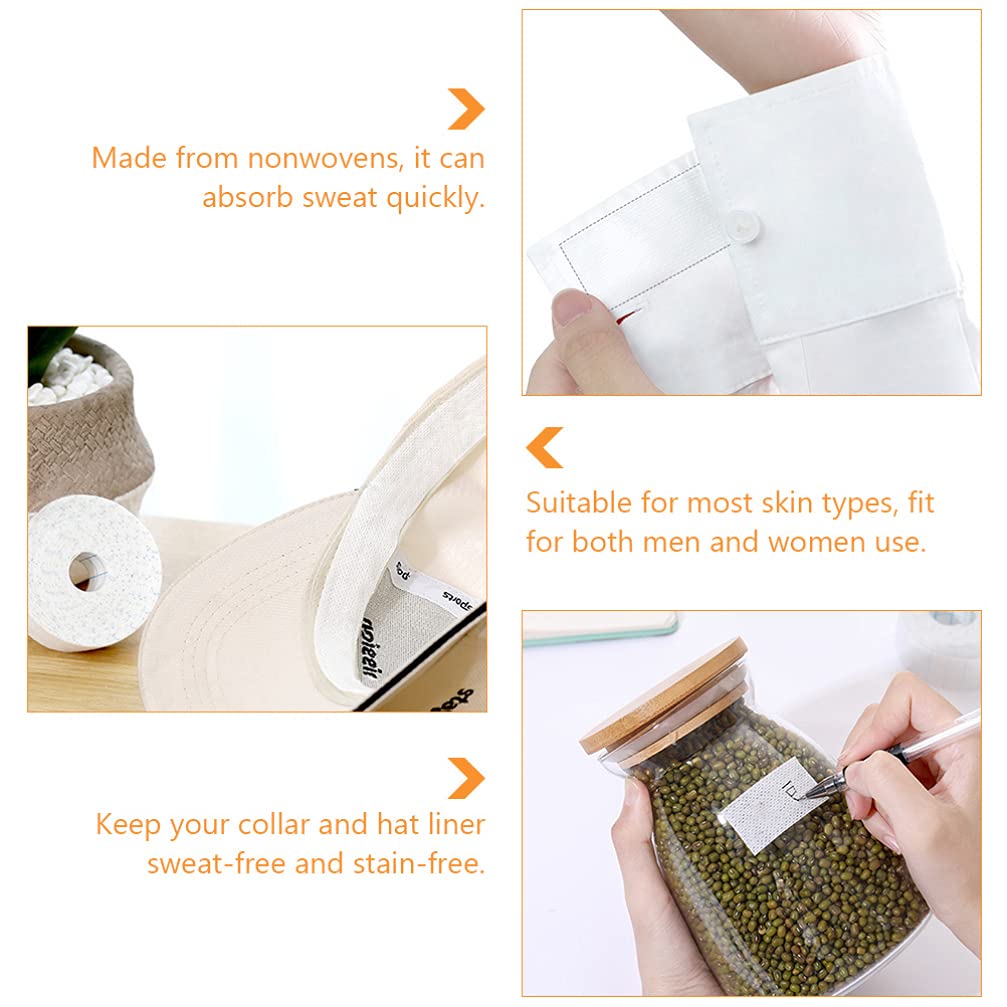 DOITOOL 1 Roll of Disposable Self- Adhesive Collar Protector Sweat Pads Neck Liner Hat Invisible Protectors Against Sweat Stain Beauty and Personal Care DOITOOL