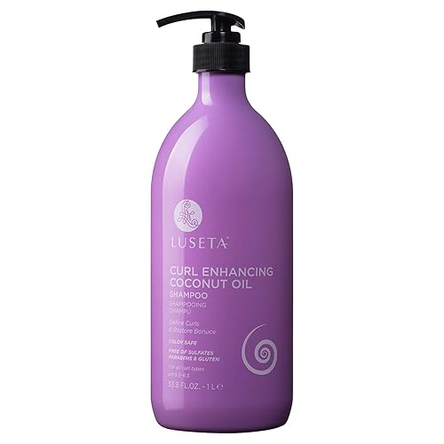 Luseta Curl Enhancing Coconut Oil Shampoo for Dry Damaged Hair, Restore Bounce & Define Curls, 33.8Oz, Prevent Breakage Beauty & Personal Care L LUSETA
