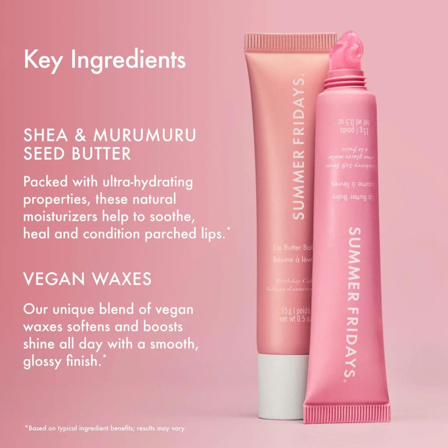 Summer Fridays Lip Butter Balm Sweet Pink Duo - Conditioning Tinted Lip Balm + Overnight Mask for Instant Shine + Color - With Hydrating Shea Butter Beauty and Personal Care Summer Fridays