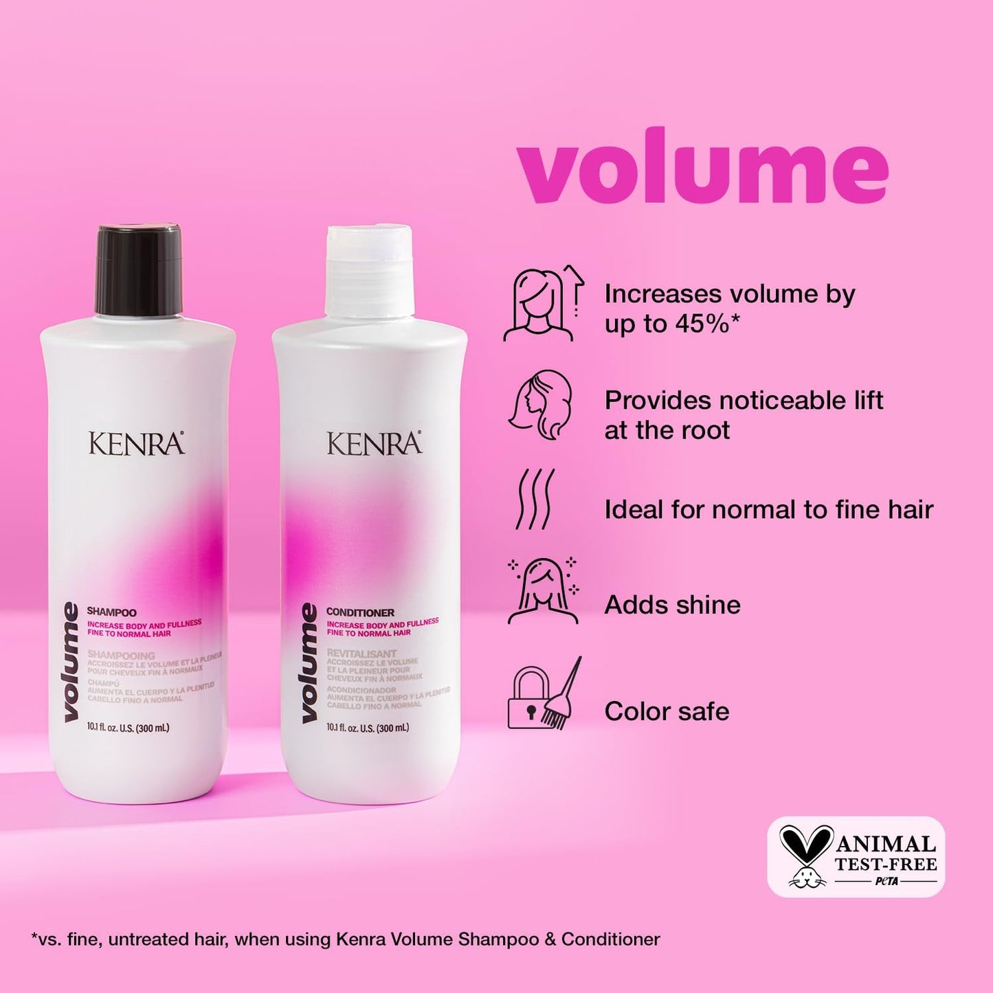 Kenra Professional Volume Shampoo & Conditioner Set | Creates Body, Bounce & Fullness | Increases Volume up to 45% | Adds Shine | Color Safe | Fine Beauty & Personal Care Kenra