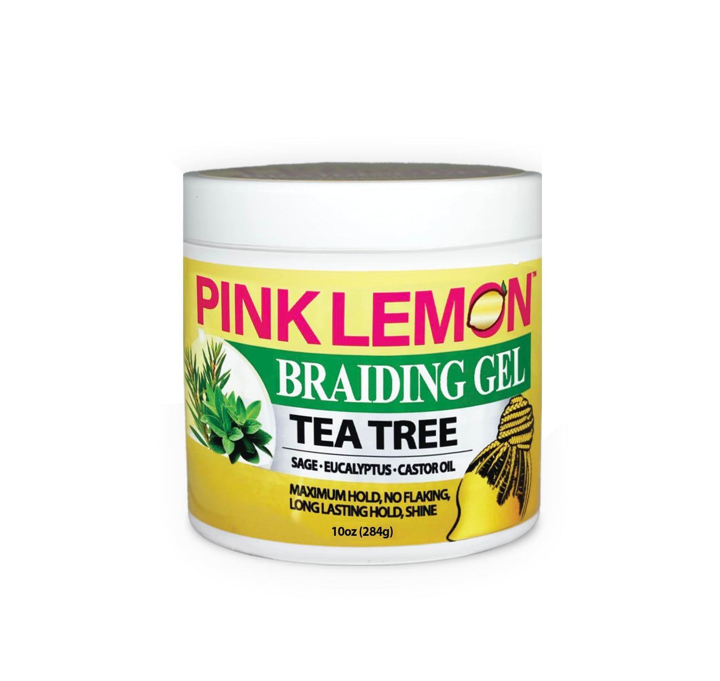PINK LEMON Braiding Gel - Tea Tree - Maximum Hold, No Flaking, Long Lasting Hold, High Shine. For Micro, Inter, Dread, Faux, Loc, Twist, Braid, Edge Beauty & Personal Care PINK LEMON