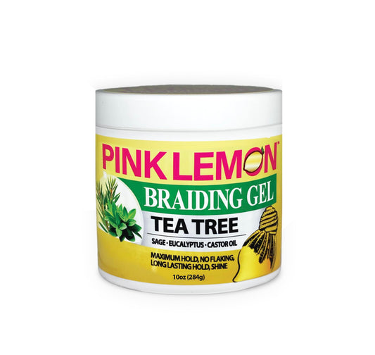 PINK LEMON Braiding Gel - Tea Tree - Maximum Hold, No Flaking, Long Lasting Hold, High Shine. For Micro, Inter, Dread, Faux, Loc, Twist, Braid, Edge Beauty & Personal Care PINK LEMON