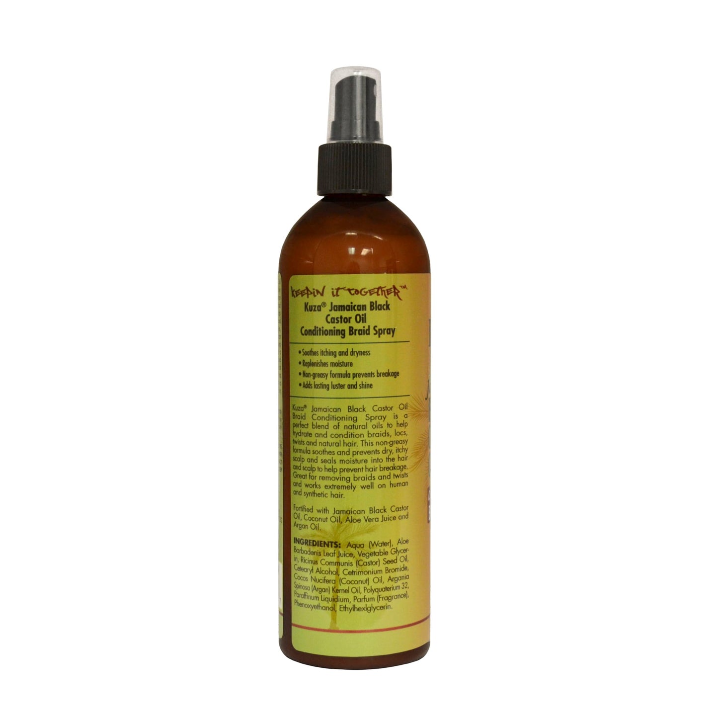 Kuza Jamaican Black Castor Oil Conditioning Braid Spray - Infused with Coconut Oil - for Braids, Locs, Twists and Natural Hair, 12 fl oz Beauty & Personal Care Kuza