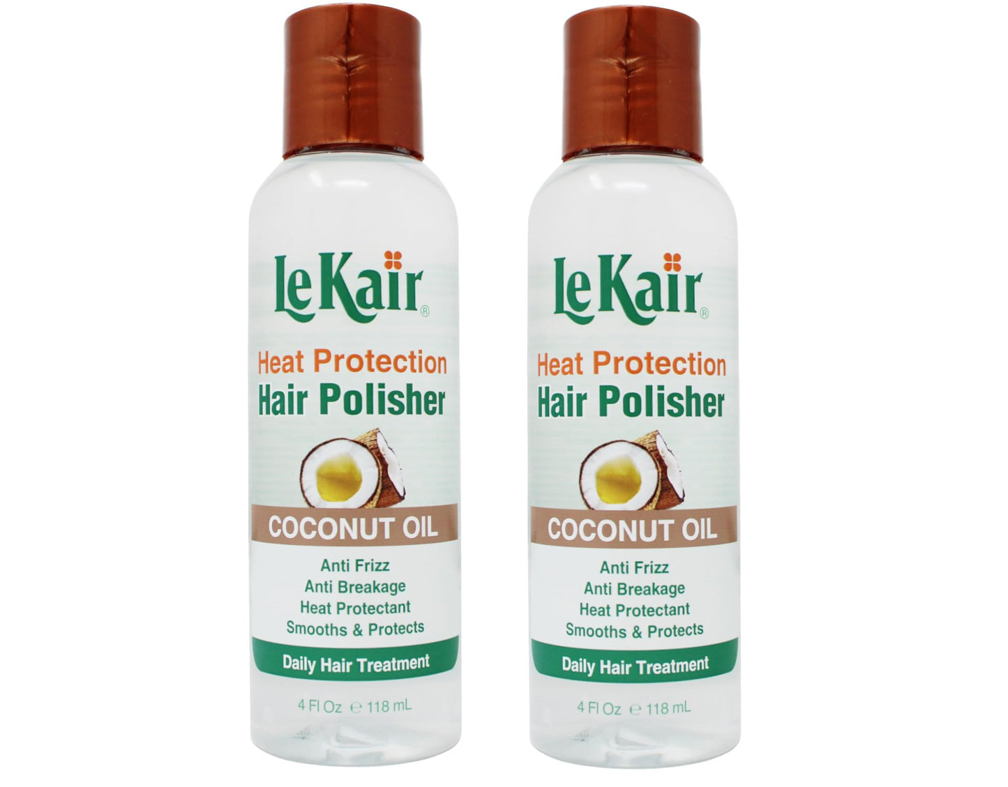 Le Kair High Heat Protection Hair Polisher - Coconut Oil, Anti Frizz, Anti Breakage, Heat Protectant, Smooths & Protects, Daily Hair Treatment 4 Fl Oz Beauty & Personal Care Le Kair