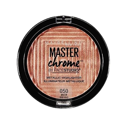 Maybelline New York Facestudio Master Chrome Metallic Highlighter Makeup, Molten Rose Gold, 0.24 oz. Beauty & Personal Care MAYBELLINE