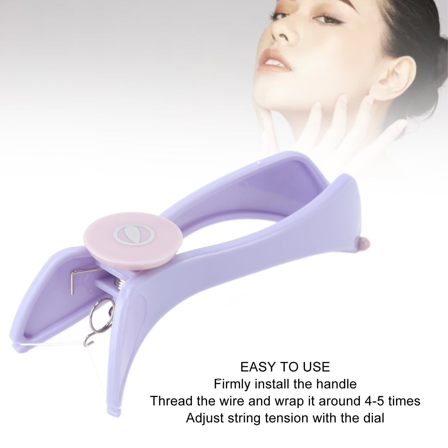 Facial Threading Hair Removal Gentle Painless Epilator for Chin Upper Lip Arms Legs Portable ABS Material Beauty and Personal Care Gucagle