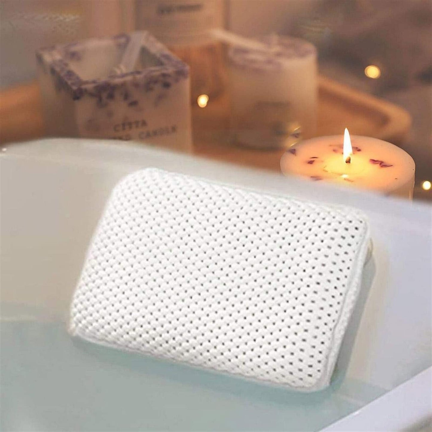 MENGKK Bath Pillows Bath Pillow Neck Support Headrest Pillow Thickening Home Hot Tub Bath Mat Accessories Bathroom Tools Beauty and Personal Care MENGKK