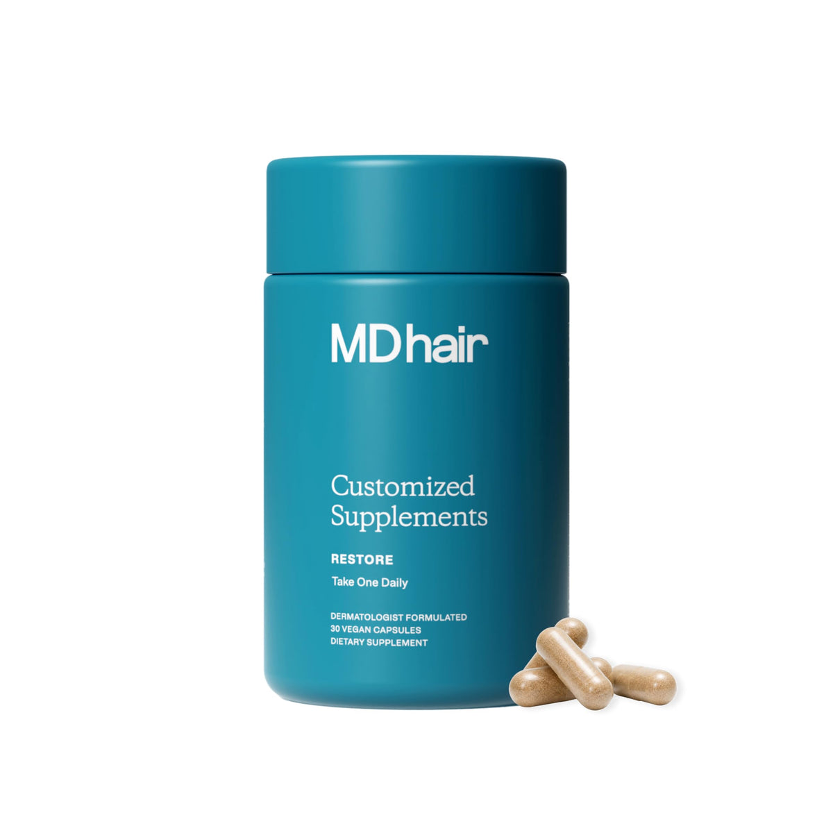 MDhair Restore Supplements - Hair Growth Vitamins with Biotin & Iron