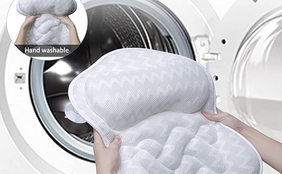 Bath Pillow, Tub Pillow for Bathtub Support Neck,Head and Back with Strong Non-Slip Suction Cups and Comfortabl 3D AirMesh Bath Pillow for Men Beauty and Personal Care Fitheaven