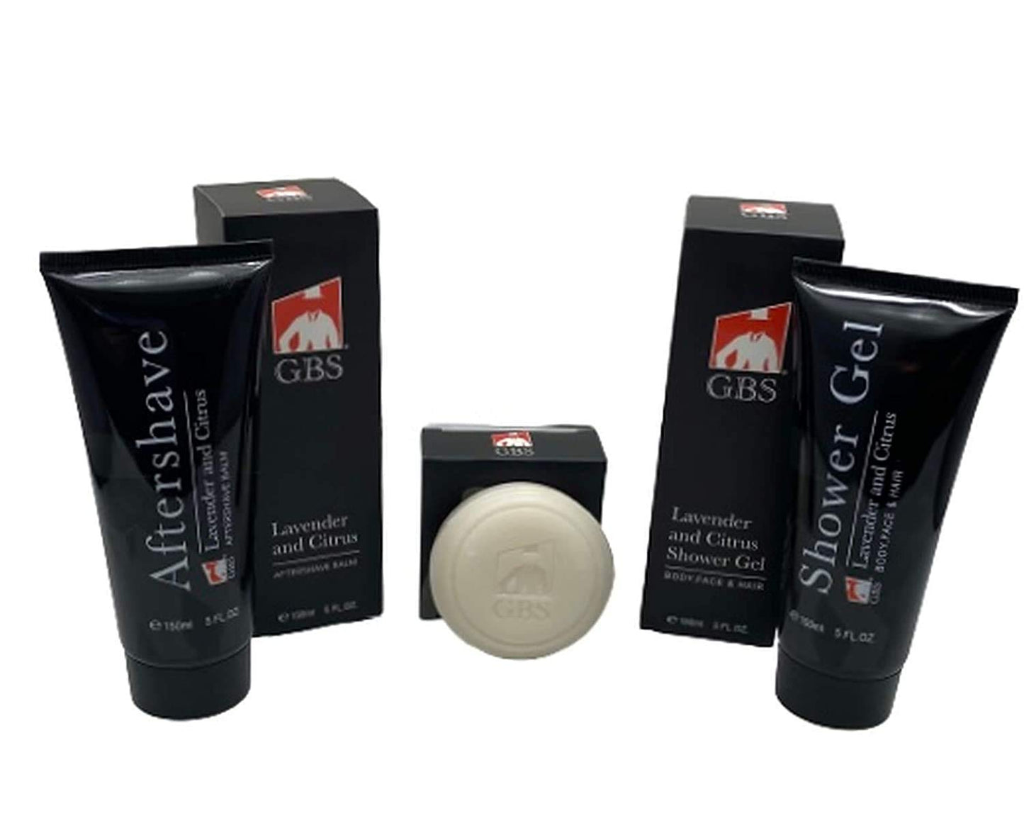 G.B.S Men's set Black Adjustable Safety Razor, Shower Gel Black Ceramic Mug, Lavender Aftershave, Shower Gel, and Shave Soap, Synthetic Brush Beauty and Personal Care G.B.S
