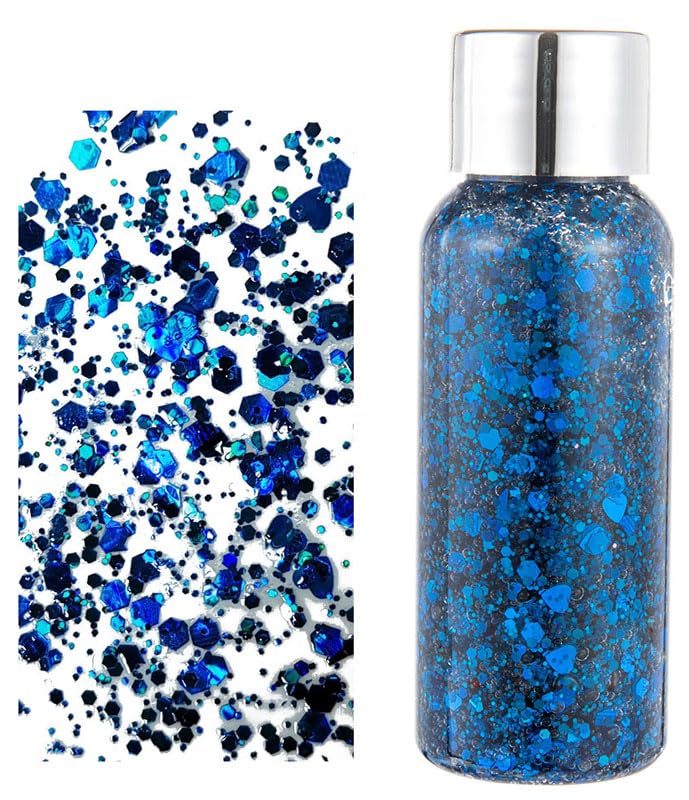 Body Glitter Gel, Face Glitter Body Glitter Liquid Eyeshadow, Face Hair Nail Glitter, Holiday Glitter Makeup (5) Beauty & Personal Care JUDEWY