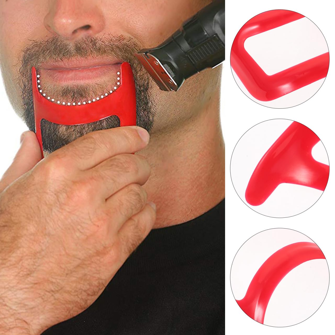 WRITWAA Beard Styling Tool Kit Men's Goatee Trimmer Plastic Ruler for Haircut Guide Beard Shaping Beauty and Personal Care WRITWAA