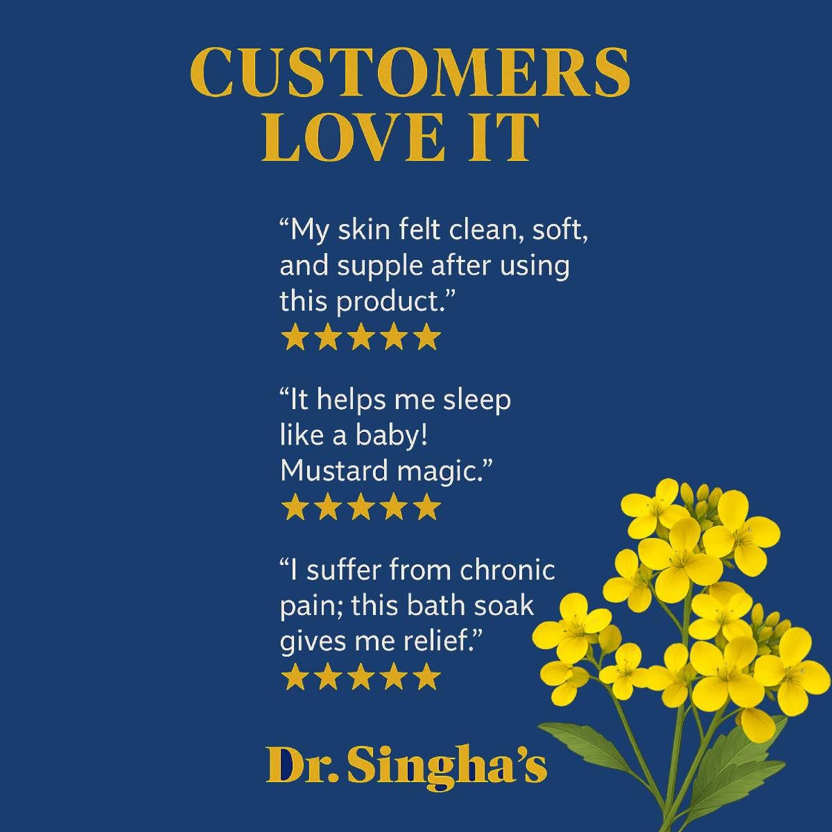 Dr. Singha's Mustard Bath Soak - Aromatherapy Bath Salts with Mustard Seed & Essential Oils for Muscle Relaxation, Stress Relief & Soothing - Epsom Beauty and Personal Care Dr. Singha's