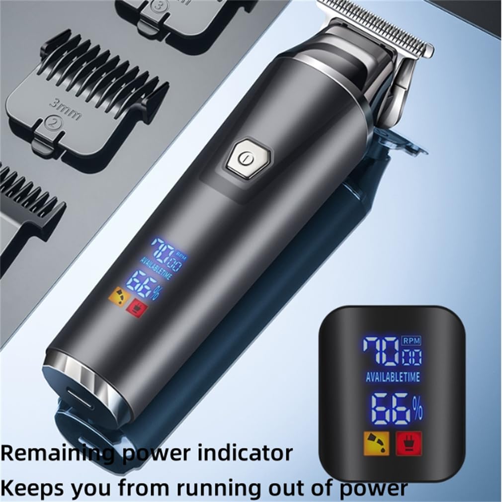 HBNOM Hair Clippers for Men Professional Cordless, Digital LCD Hair Trimmer, Stainless Steel Blades and Automatic Blade Sharpening, Hair Clippers Beauty and Personal Care HBNOM