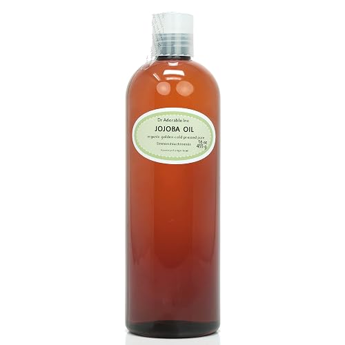 Dr Adorable - 16 oz - Jojoba Oil Golden - 100% Pure Natural Unrefined Organic Cold Pressed Beauty & Personal Care Dr Adorable