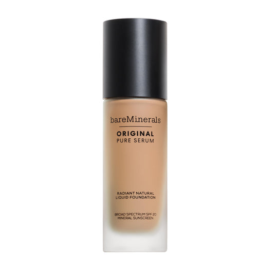 bareMinerals Original Pure Serum Radiant Natural Liquid Foundation Mineral SPF 20, Light Neutral 2.5, Vegan, Cruelty-Free & Dermatologist-Tested Beauty & Personal Care bareMinerals