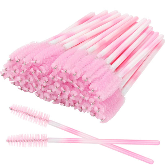 300 Pack Mascara Wands Disposable Eyelash Brush Spoolie Brush for Eyelash Extensions Lash Applicators Tool Kit, Pink Beauty & Personal Care Mekupeu