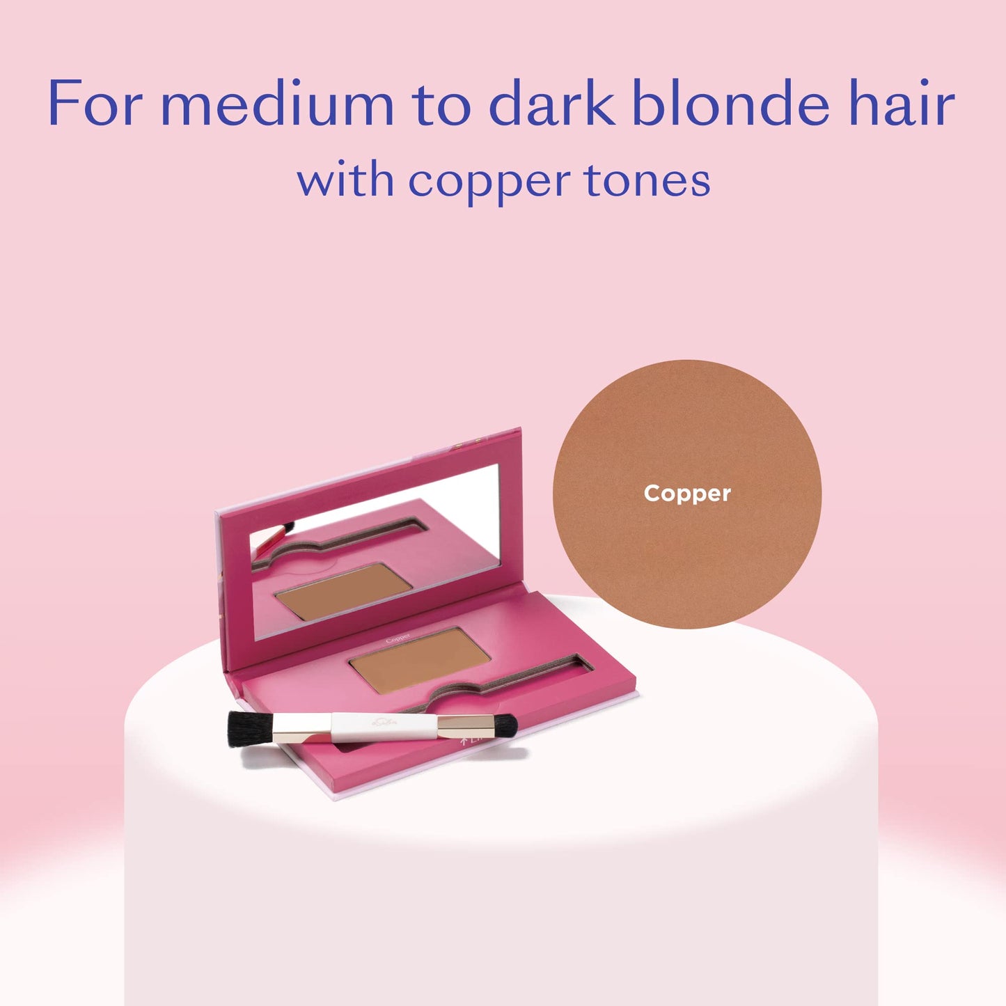 eSalon Root Touch Up + Brow Powder, Conceal & Cover (Copper) - Hairline Powder for Women - Scalp Concealer & Filler for Thinning & Gray Hair Coverage Beauty & Personal Care eSalon