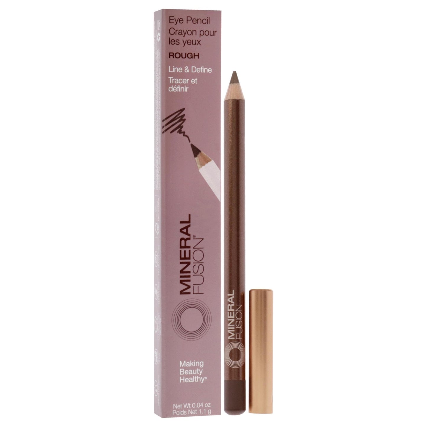 Eye Liner Pencil - Rough by Mineral Fusion for Women - 0.04 oz Eyeliner Beauty & Personal Care Mineral Fusion