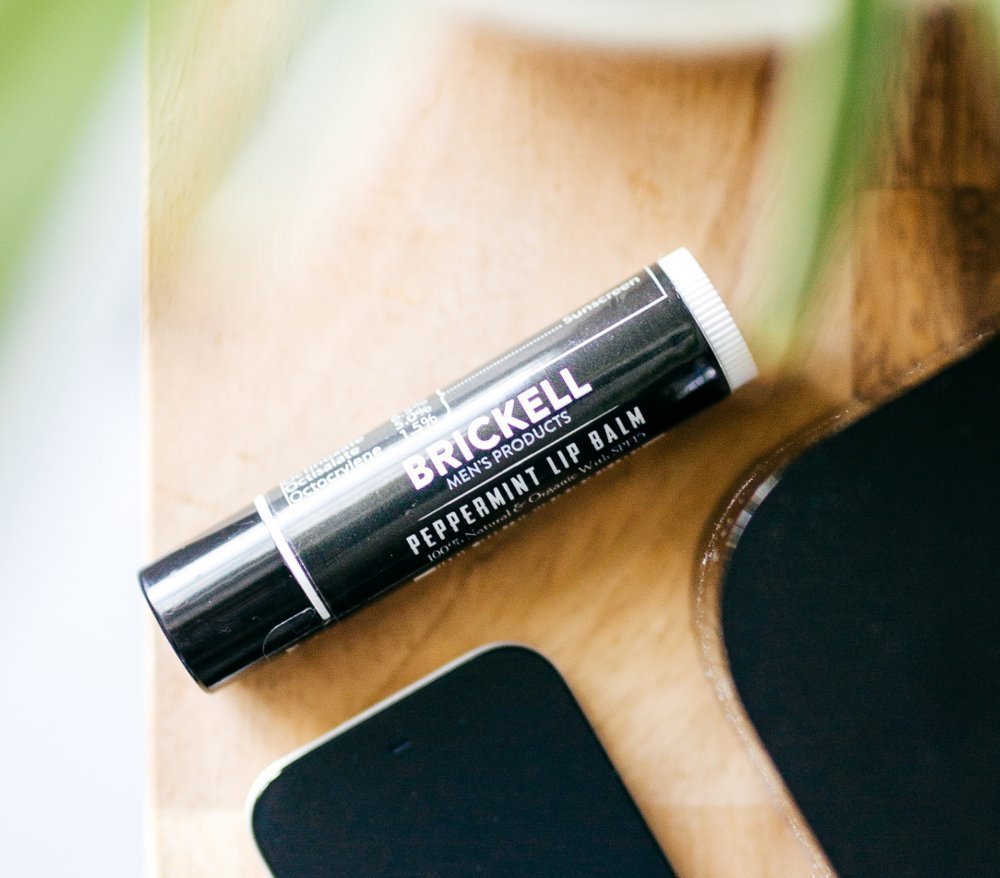 Brickell Men's No Shine Lip Balm for Men, Matte Finish Chapstick to Moisturize and Protect With SPF 15, Sunflower Oil, Aloe, and Vitamin E, .15 Ounce Beauty & Personal Care Brickell Men's Products