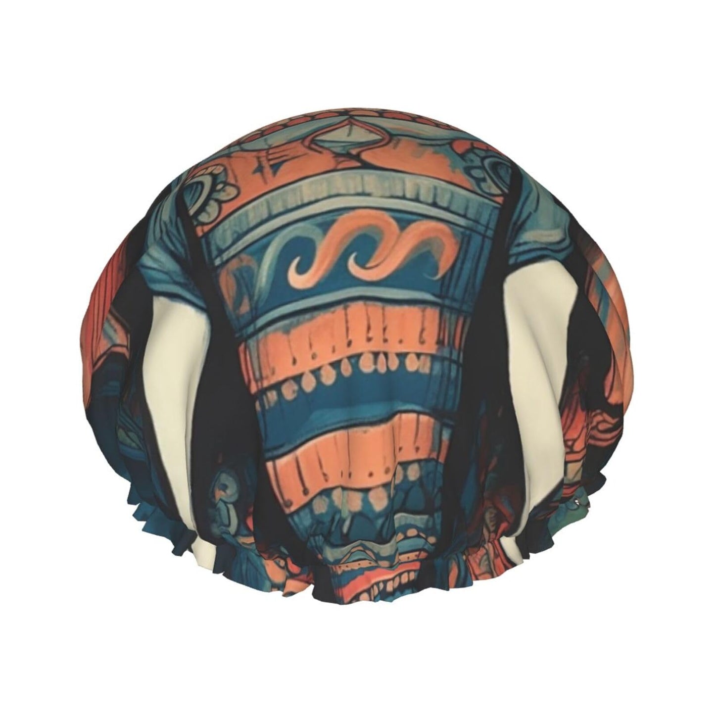 Abstract Elephant Shower Cap For Women Reusable Double Layers Bathing Bath Cap Hair Caps Waterproof Elastic Band Ladies Spa Salon Shower Hat Hair Caps Beauty and Personal Care GDSHJKLW