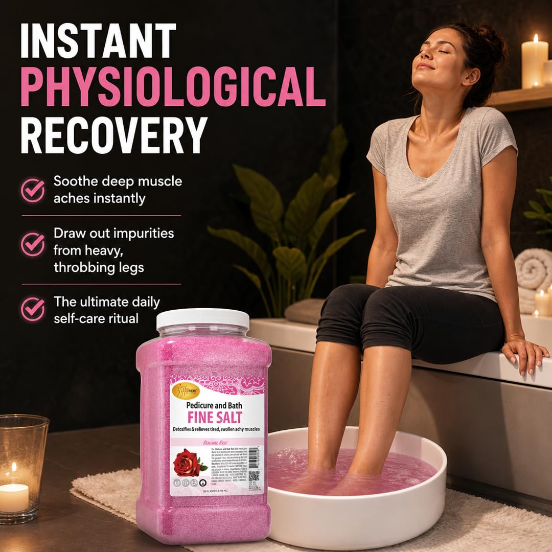 Sensual Rose Detox Foot Soak - Professional Spa-Grade Treatment - Real Mineral Detox for a Genuine Spa Experience & Visibly Transformed Feet (128oz Beauty and Personal Care SPA REDI